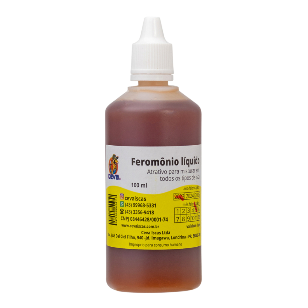 Feromônio Liquído 100ml Atrativo Para Pesca Misture Em Todas Iscas Ceva