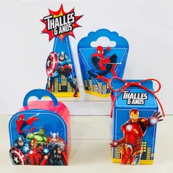 KIT CAIXINHAS PERSONALIZADOS PARA LEMBRANCINHA - VINGADORES
