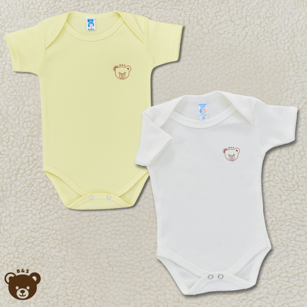 Kit 2 Body Bebê Infantil Unissex Manga Curta 100% Algodão Suedine Confortável em Oferta na Shopee