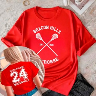 Camisa T-shirt Algodão Casual Confortável Teen Wolf Beacon Hills Lacrosse stilinski Serie em Oferta na Shopee