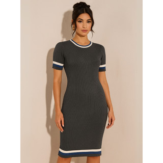 Vestido Tricot Tricô Feminino Curto Justo de