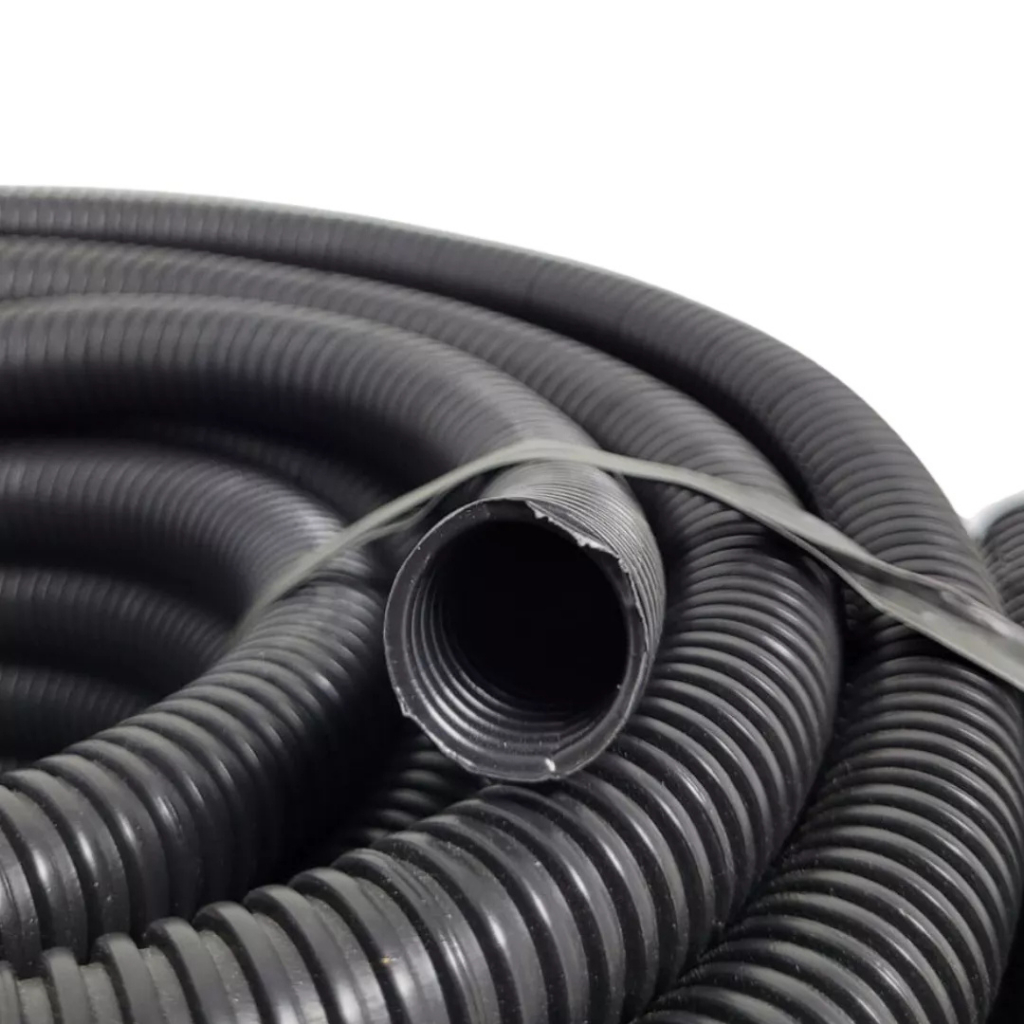 Conduíte Corrugado Reforçado 3/4 Eletroduto 50m Preto para Instalação Elétrica