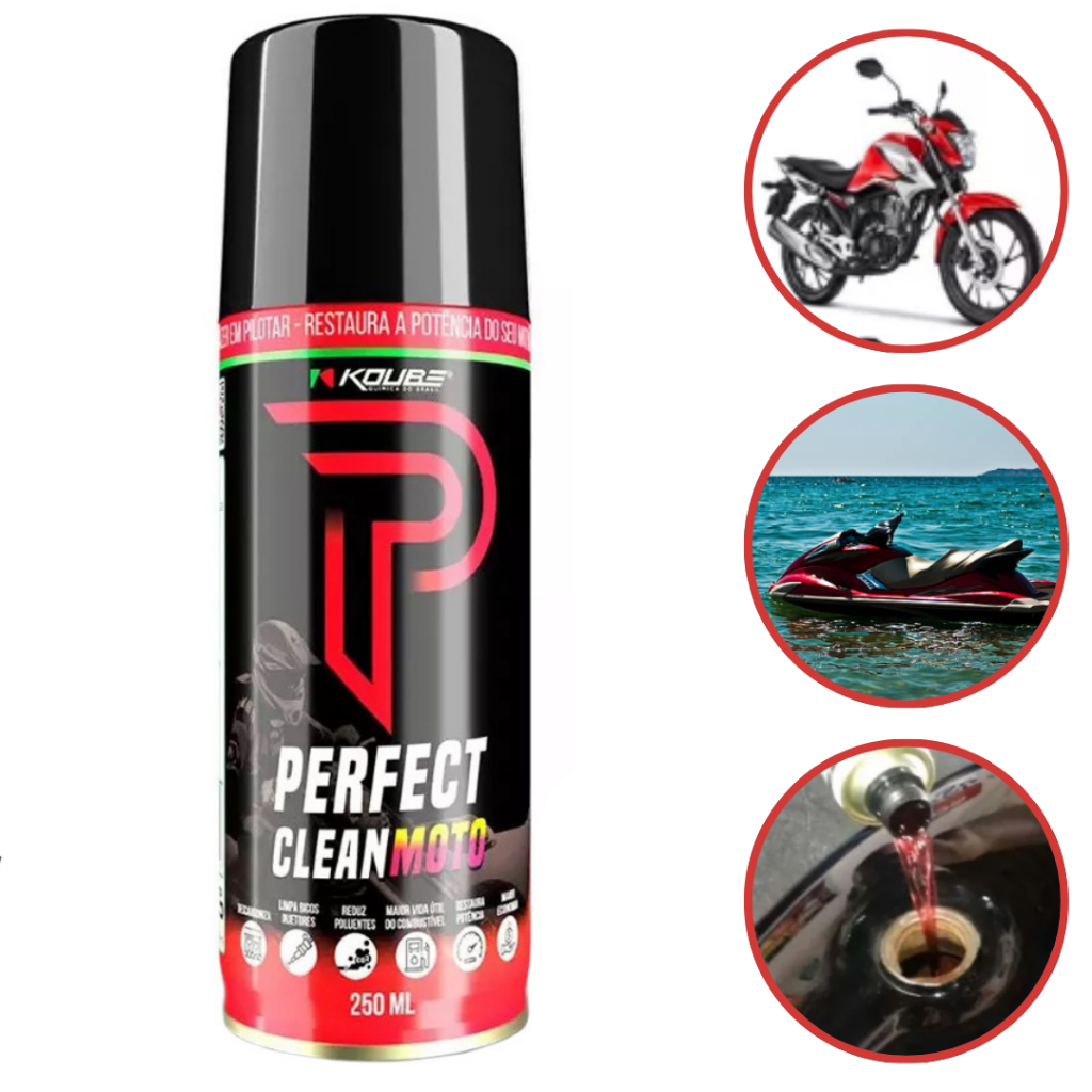 Perfect Clean Moto Via Tanque Koube Motocicletas Carburadas Ou Injetadas E Linha Nautica Motor Cicl em Oferta na Shopee