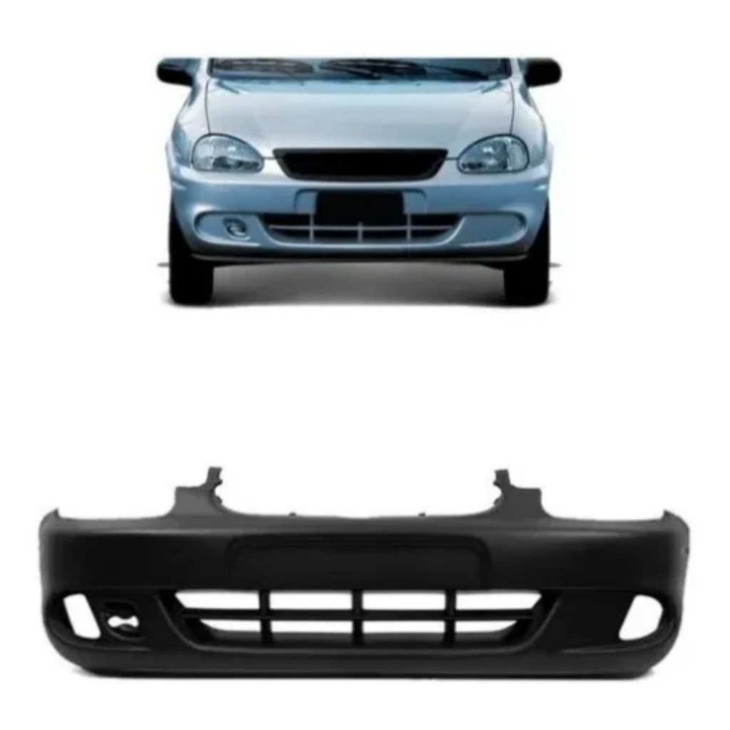 PARACHOQUE DIANTEIRO  CORSA  SEDAN / CLASIC /WAGON 1999 / 2008 PRETO  LISO C/ FURO em Oferta na Shopee