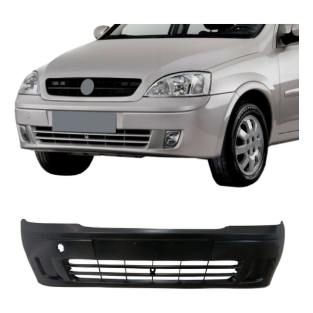 PARACHOQUE DIANTEIRO CORSA SEDAN / HATCH / MONTANA 2003 / 2009 PRETO LISO LISO S/ FURO