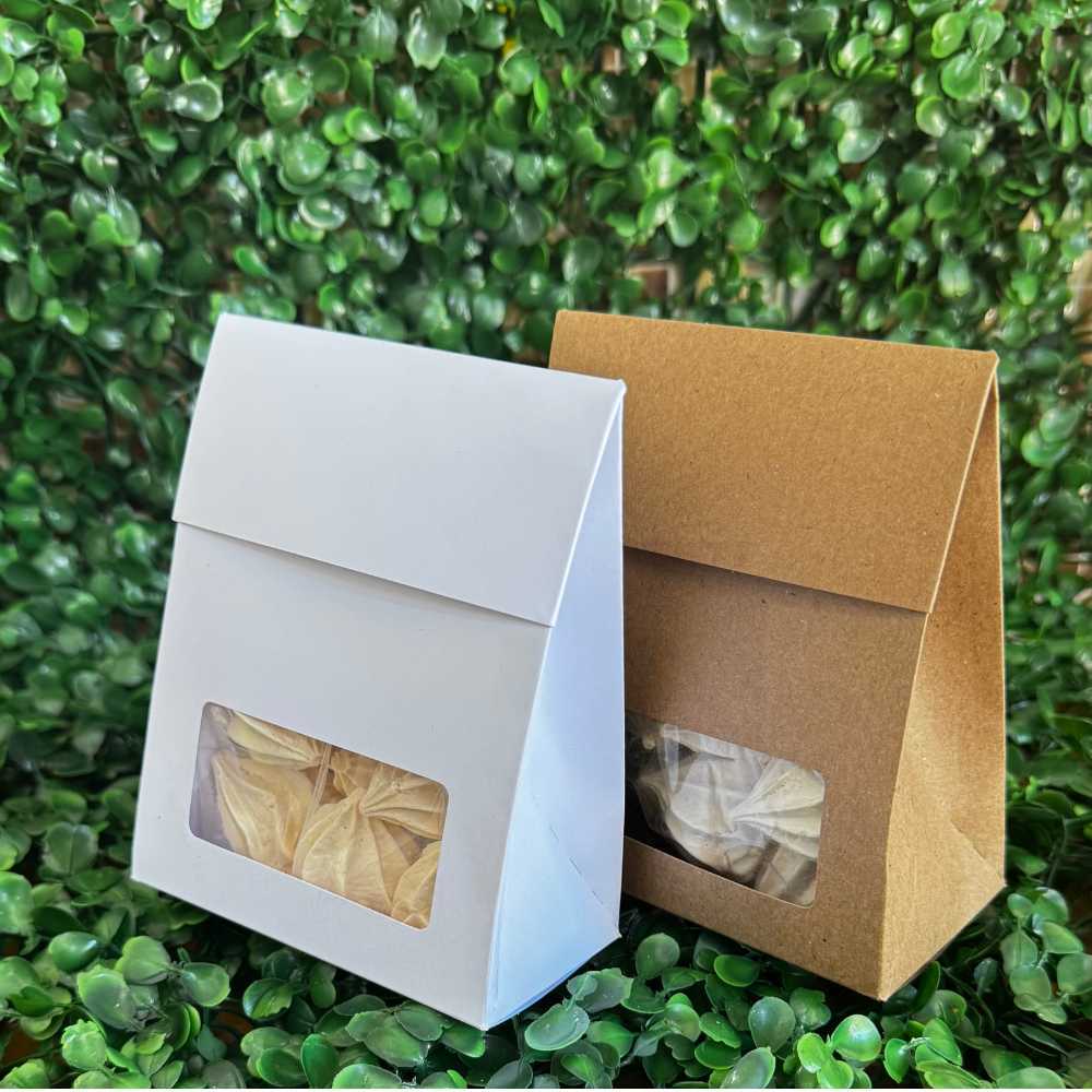 20 Caixinha Para Suspiro Casamento Lembrancinha com Tag + Saquinho Branca/kraft Tamanho  12x9,5x5 cm