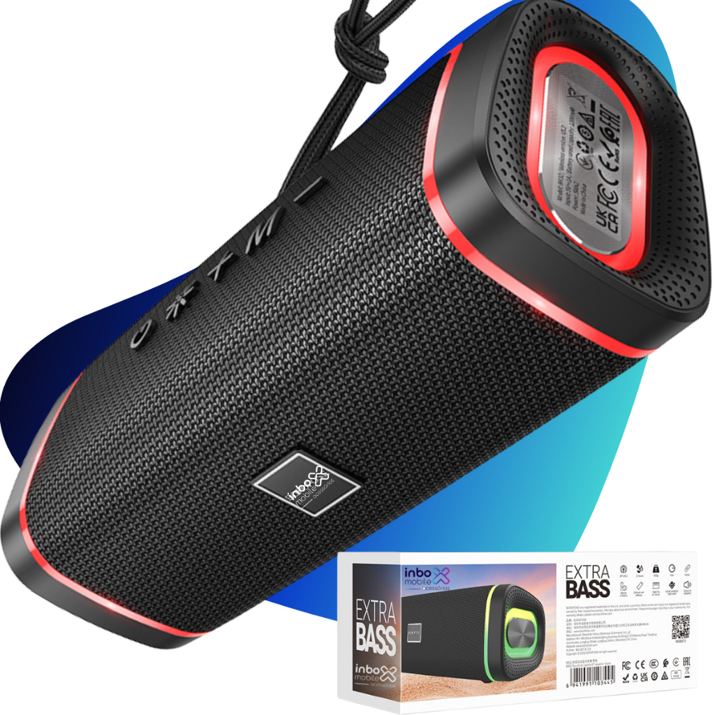 Caixa Caixinha D Som Portátil Bluetooth 5.3 Tws Potente Ipx6