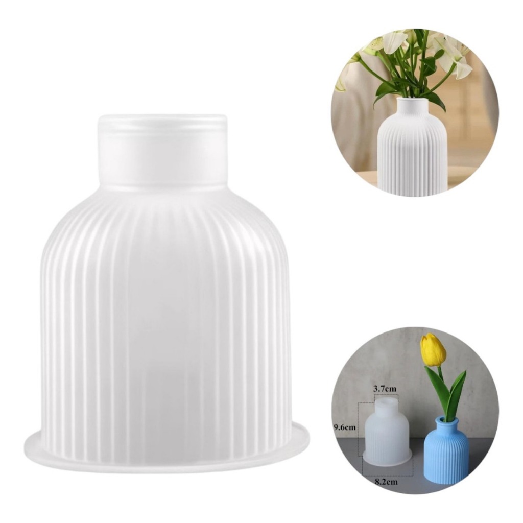 Molde de Silicone para Vaso Decorativo Ideal para Vasos de Flores Resina e Cimento em Oferta na Shopee