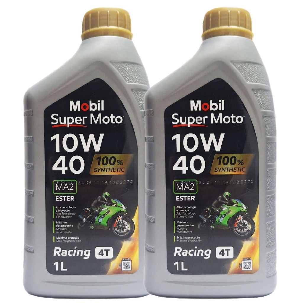 Óleo Mobil 10w40 100% Sintético Racing 4 Tempos 2 Litros em Oferta na Shopee