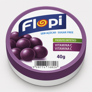 Balas Sabor Uva Sem Açucar Flopi 40g - Florestal em Oferta na Shopee