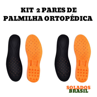 KIT 2 PARES DE PALMILHA ORTOPÉDICA EM GEL SILICONE ANTI-IMPACTO PARA VARIAS DE TRABALHO BOTA COTURNO  CONFORTÁVEL