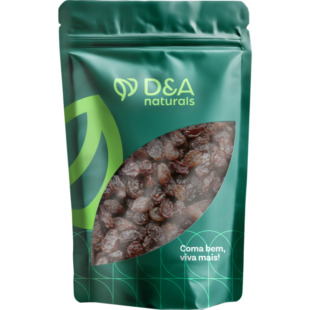 Uva Passa Preta 500g D&A Naturals em Oferta na Shopee