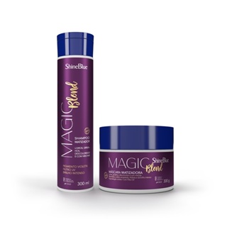 Kit Magic Blond Shine Blue Shampoo Máscara em Oferta na Shopee