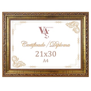 1 porta retrato quadro trabalhada dourada 21x30cm com acetato em Oferta na Shopee