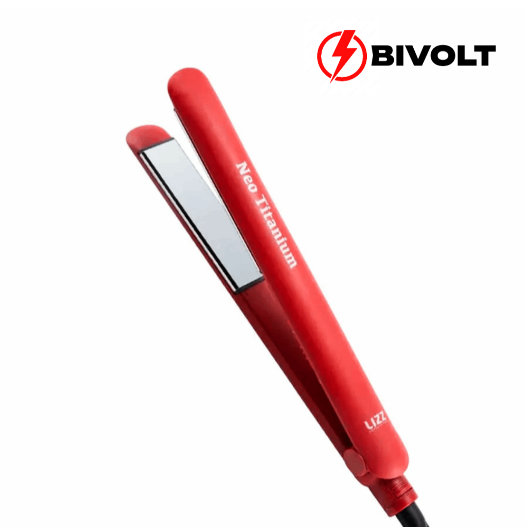 Chapinha Cabelo Profissional Neo Titanium Lizz - 230°c Cor Vermelho