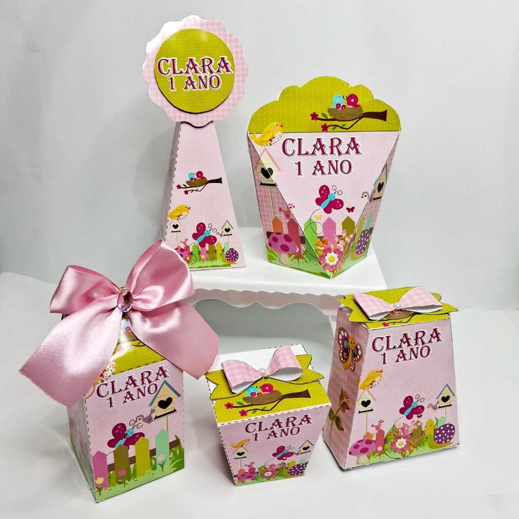 Kit de Caixas Jardim Encantado Personalizada / Lembrancinha de Festa /Aniversario