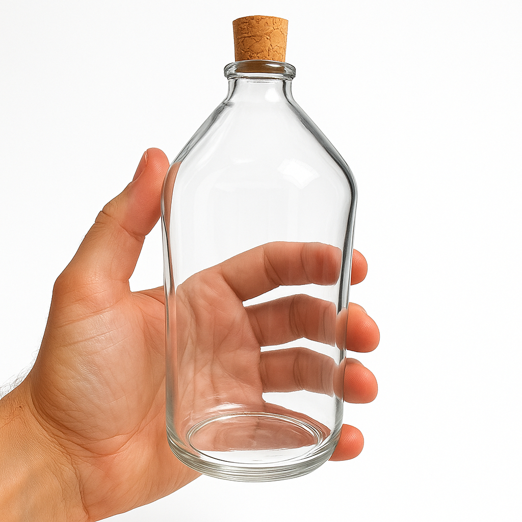 kit 10 Garrafas de vidro 500ml Com rolha  para sais de banho sucos vinho bebidas terrário em Oferta na Shopee