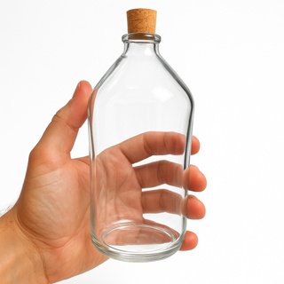 kit 10 Garrafas de vidro 500ml Com rolha  para sais de banho sucos vinho bebidas terrário em Oferta na Shopee