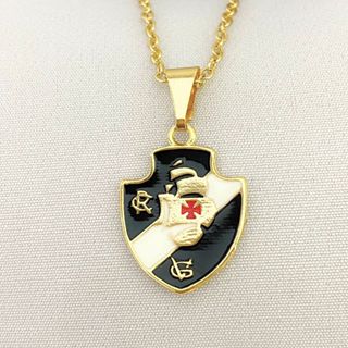 PINGENTE TIME FUTEBOL ESCUDO VASCO CORRENTE MASCULINA em Oferta na Shopee