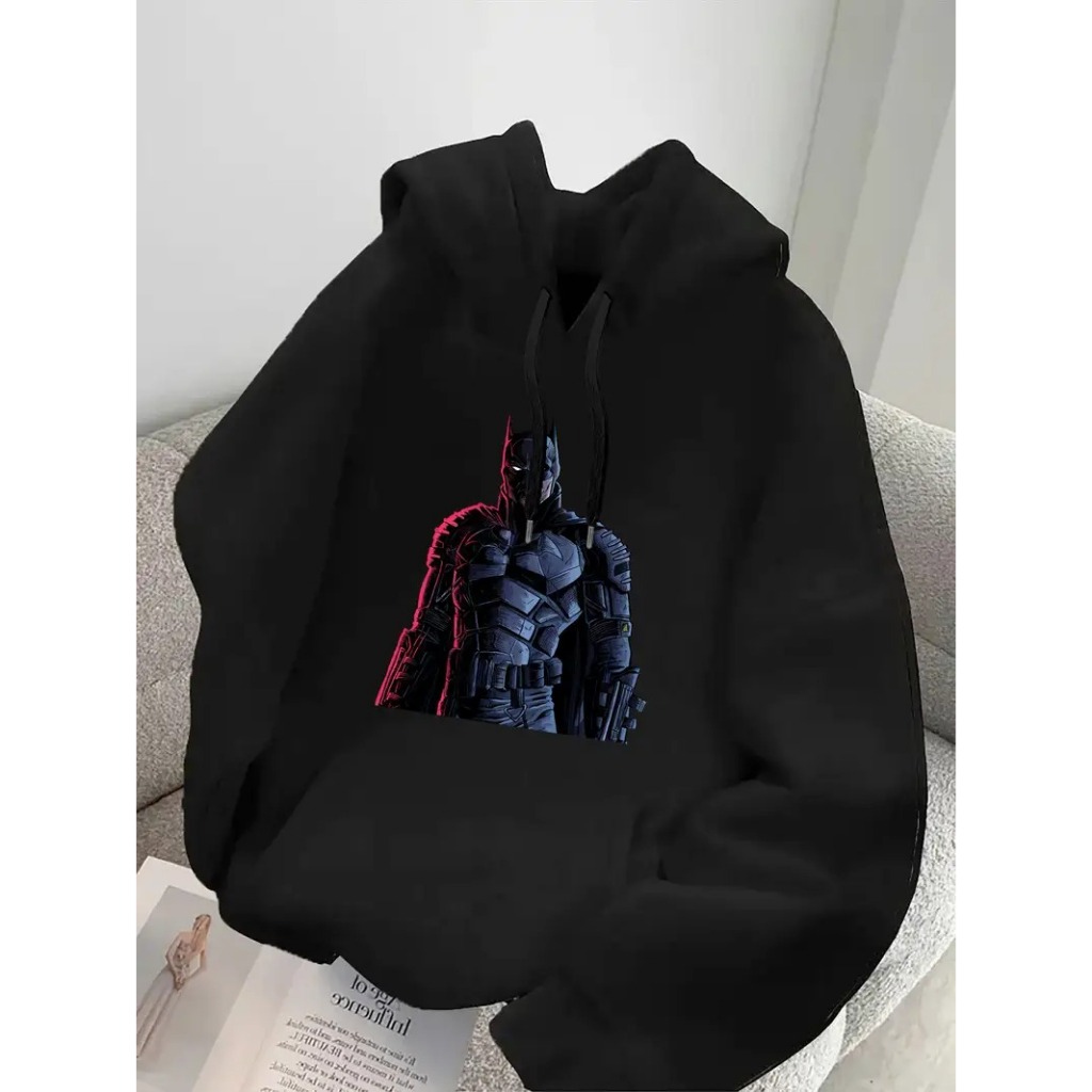 Moletom Canguru Unissex Estampado Batman Preto Promoção Envio Rápido