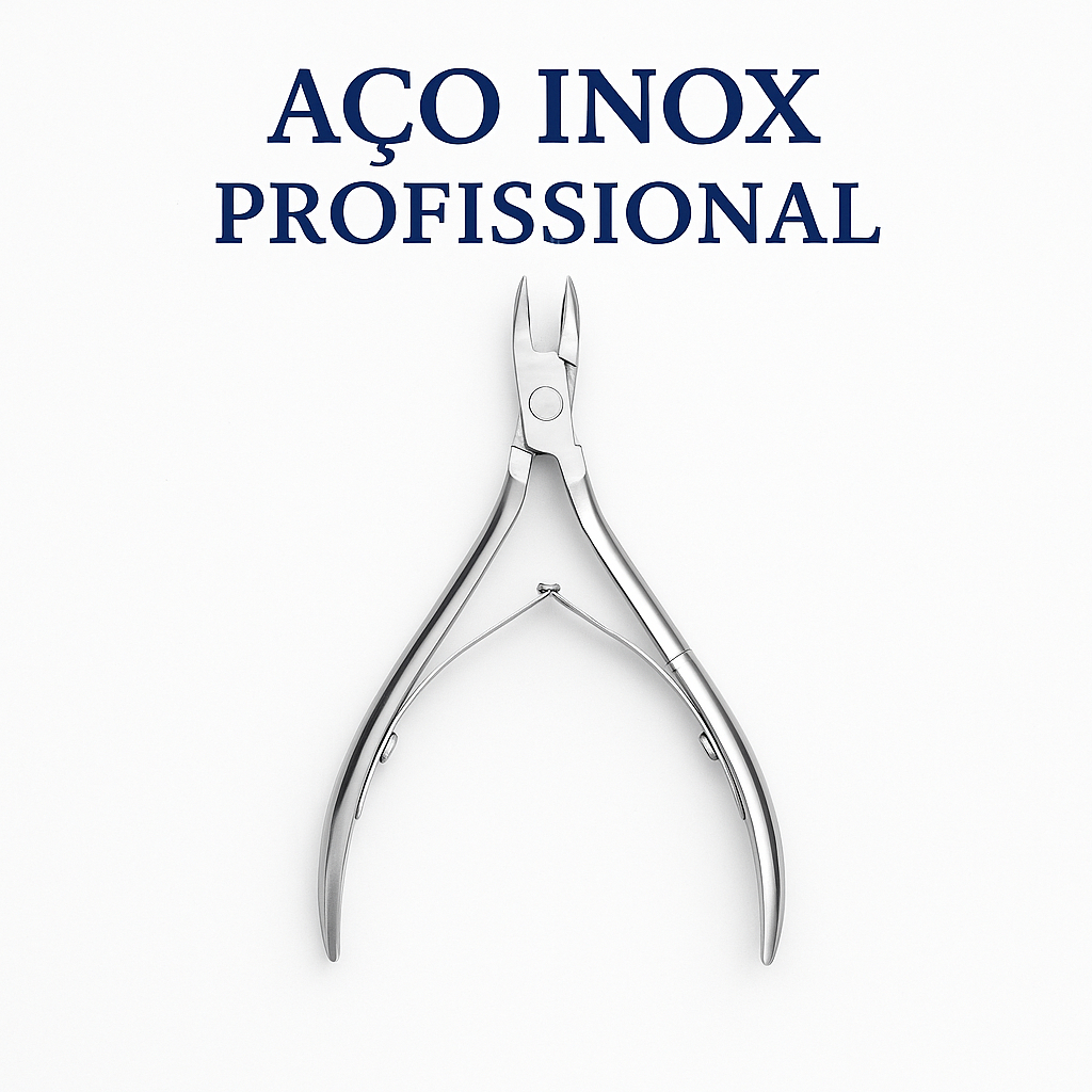 Alicate Inox Para Unhas Afiado 11,8cm Corte Curvo Preciso Profissional Resistente Manicure