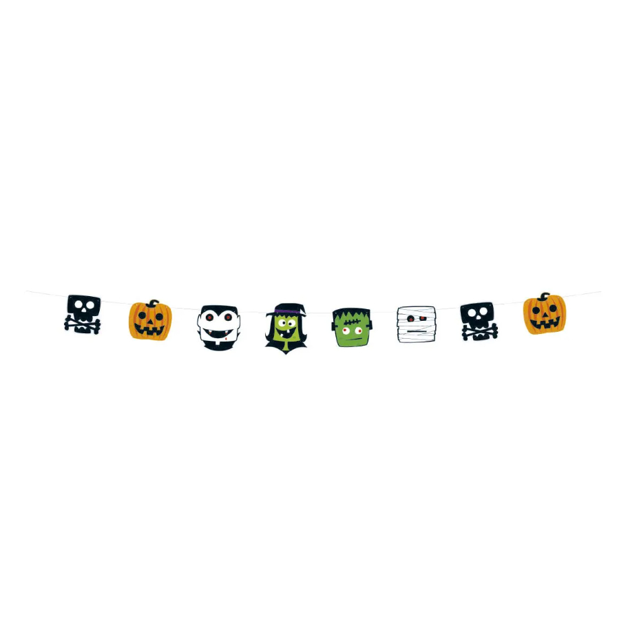 1 Faixa Decorativa Personagens Halloween Silver Plastic até 3 Metros - Silver Festas - Inspire sua Festa Loja