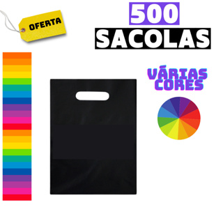 Sacola  15x20, 20x30, 25x35, 30x40 e Boca de Palhaço 500un Sacolinha Alça Vazada para Lojas em Oferta na Shopee