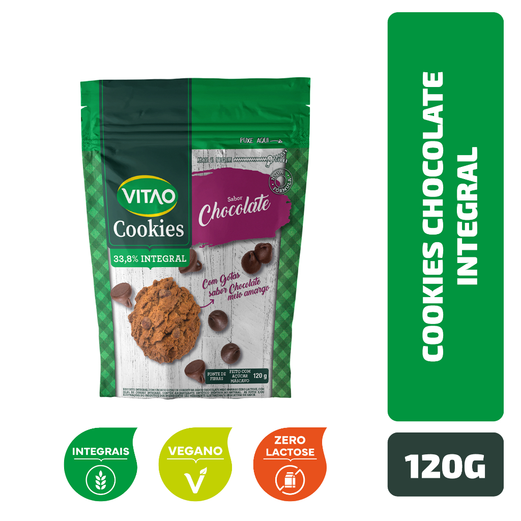 Cookies Chocolate Integral Vitao 120 g em Oferta na Shopee