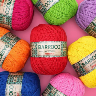 Barbante Barroco Maxcolor/Multicolor nº6 200g Variadas Cores* em Oferta na Shopee