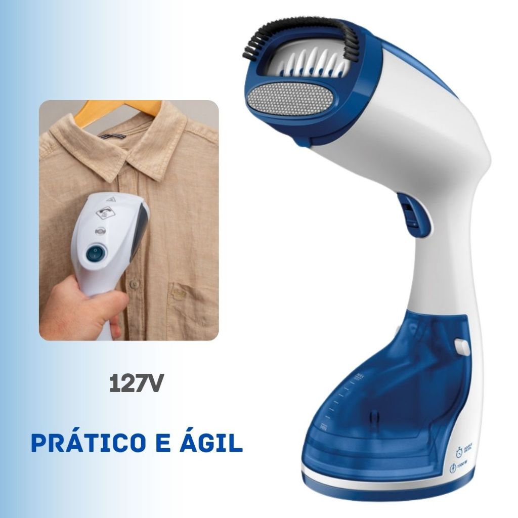Ferro Vaporizador De Roupa Portátil 1100W Passadeira Versão Premium Bocal Inox Vapor Contínuo 110V