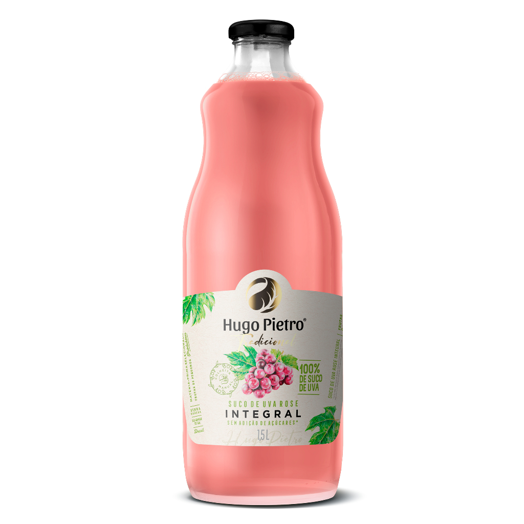 Suco de Uva Rosé 1,5L Integral Sem Glútem - Hugo Pietro da Serra Gaúcha