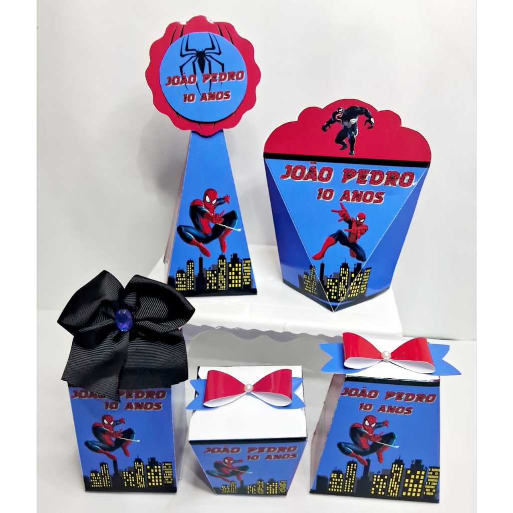 Kit de Caixas Homem Aranha Personalizada / Lembrancinha de Festa /Aniversario