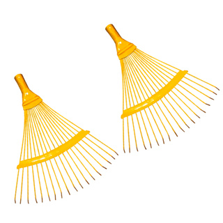 Kit 2 Vassouras Para Jardim Metálica 18 Dentes Sem Cabo Rastelo em Oferta na Shopee