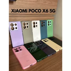 Capa Capinha Case Elegante Xiaome Poco X6 5G com Forro de Veludo e Borda Reforçada para Câmera