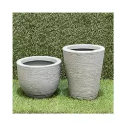 Kit Com 2 Vasos em Polietileno Cone redondo N1 + Bojo N1 Com Prato coletor
