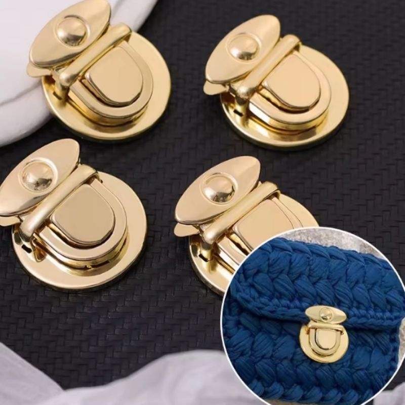 fecho Tik TAC 4Cm 5 Peças Para Bolsa Crochê Artesanato