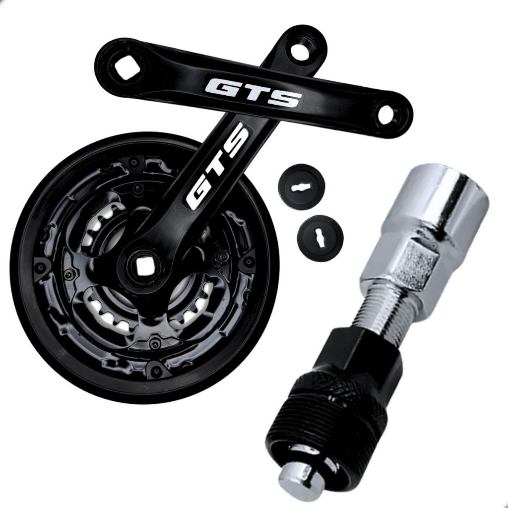 Kit Conjunto Pedivela + Sacador De Pedivela Ponta Quadrada Extrator Bike