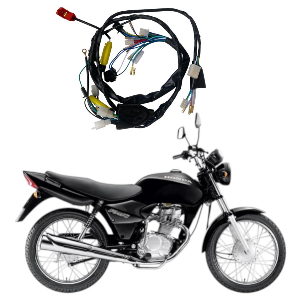CHICOTE FIAÇÃO PRINCIPAL FAN CG 125 KS 2005 2006 2007 2008 COMPLETO