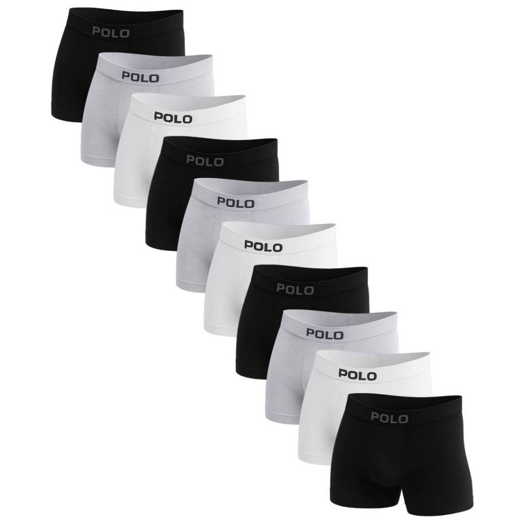 Kit 10 Cuecas Polo Star Boxer Microfibra Sortido em Oferta na Shopee