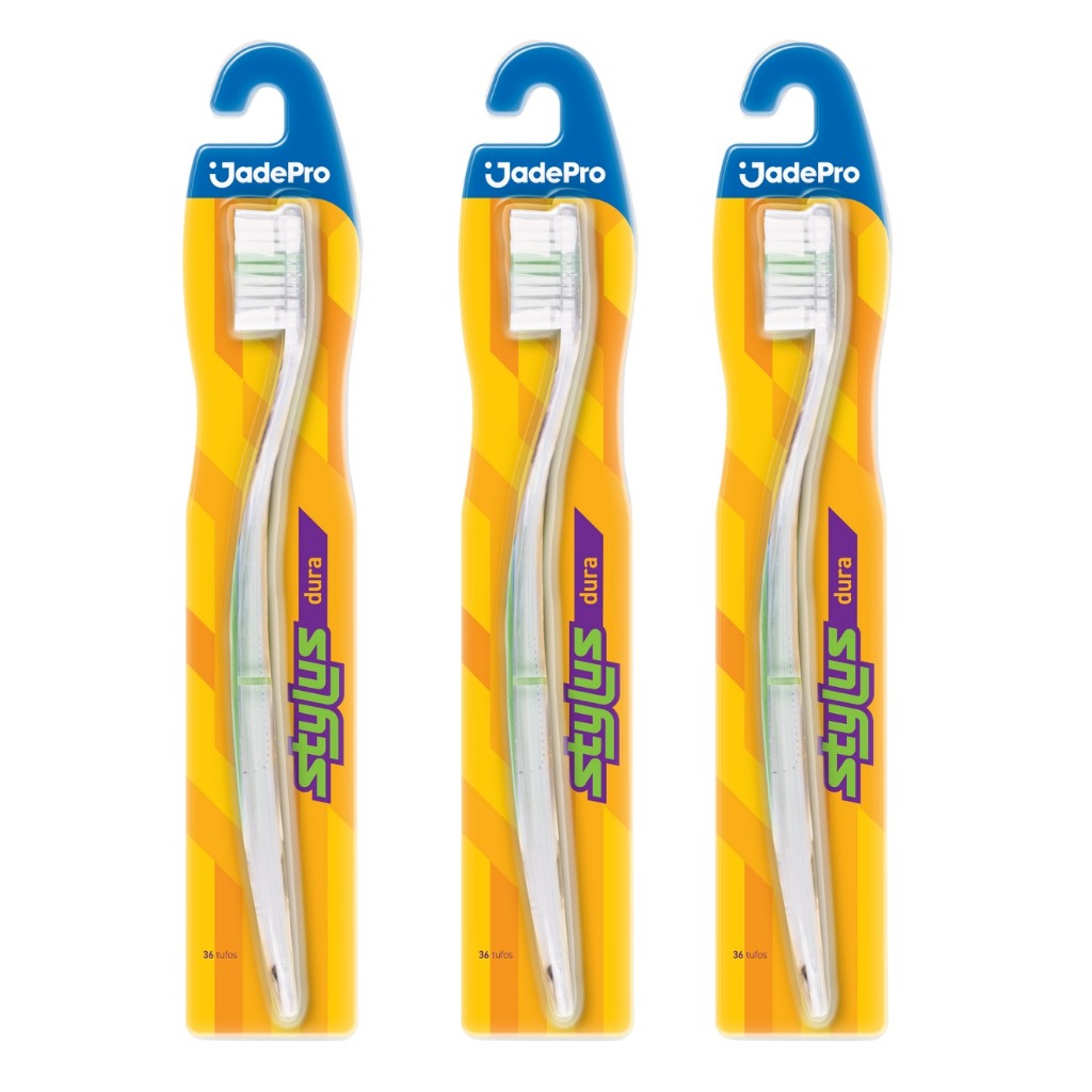 KIT ESCOVA DE DENTE EXTRA DURA PARA ADULTO E PROTESES DENTÁRIAS JADEPRO