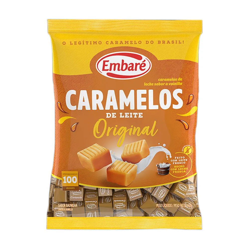Bala  Caramelo De Leite 660g Embaré - Doce