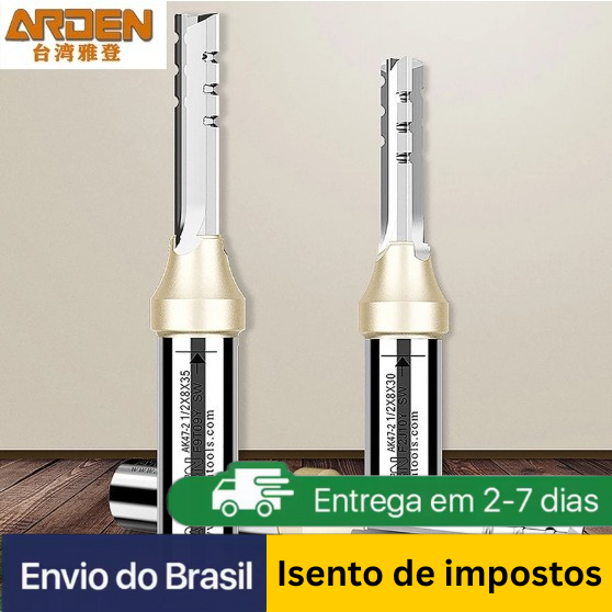 ARDEN 3 Flautas TCT Reta Router Bit 3-blade Corte CNC Fresa Carbide Cortador Para Madeira MDF Placa De Múltiplas Camadas