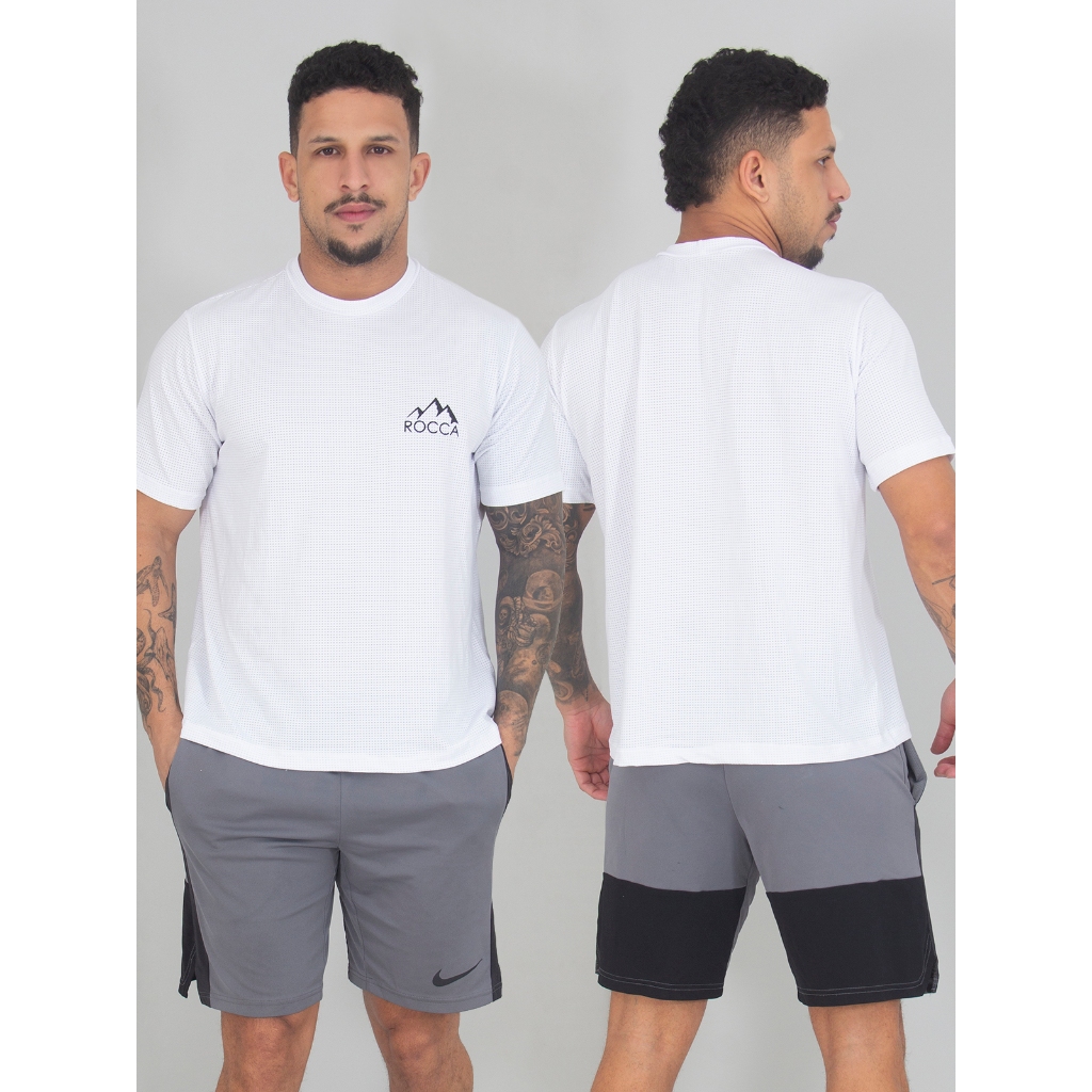 Camiseta Masculina Dry de Poliamida Blusa Esportiva Tennis, Corrida, Academia Moda Masculina em Oferta na Shopee
