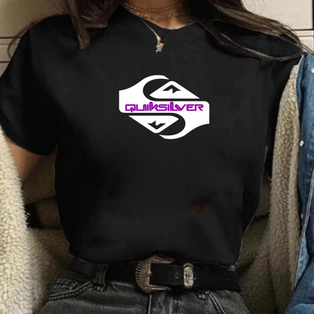 Camiseta Blusa Feminina Quiksilver Espelhado Camisa Manga Curta Gola Redonda Lançamento