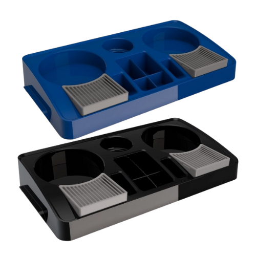 Bandeja organizadora p/servir café 44x24cm 9 divisórias Para Escritório Casa Hotel