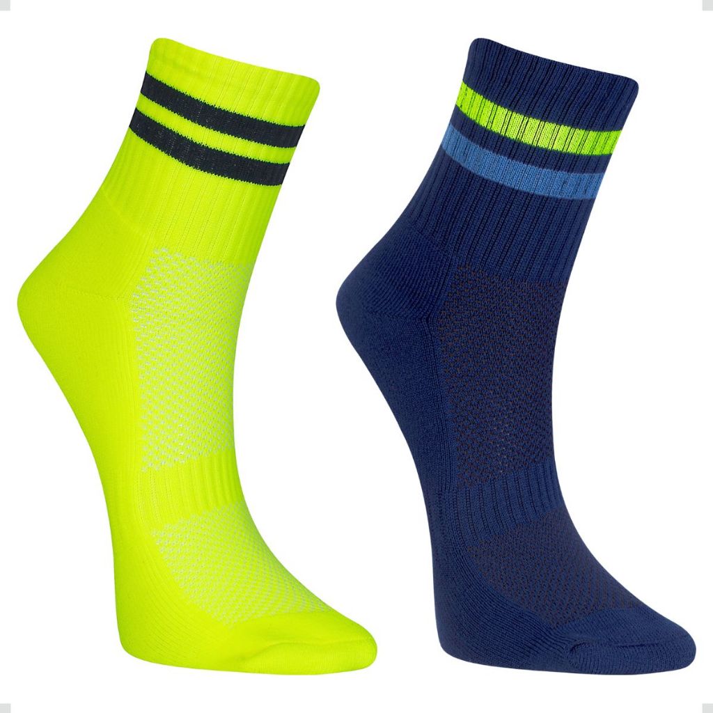 Kit 2 Pares Meia Poliamida Cano Médio Unissex Listrada Esportiva Academia Treino Performance em Oferta na Shopee