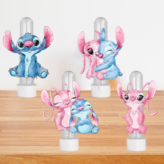 Kit com 10, 20 ou 30 Tubetes Personalizado para Aniversário Angel e Stitch, Tag para Tubete, Apliques 3D para tubete em Oferta na Shopee