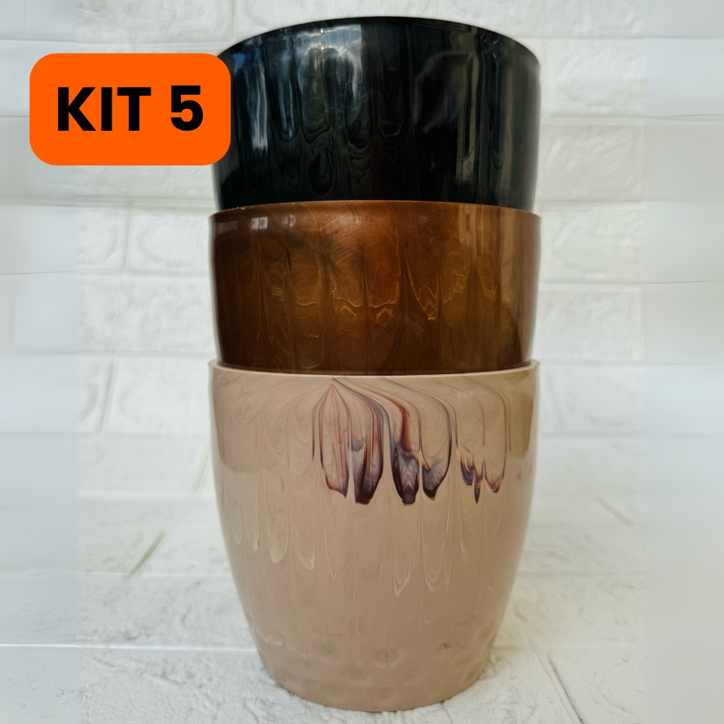 KIT 5 Vaso Cachepo Diamond Forth N2 Vaso Para Planta Jardinagem
