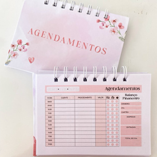 Mini Planner de Agendamentos / Agendamentos para salão, nail designer, lash designer / Agenda de horários em Oferta na Shopee