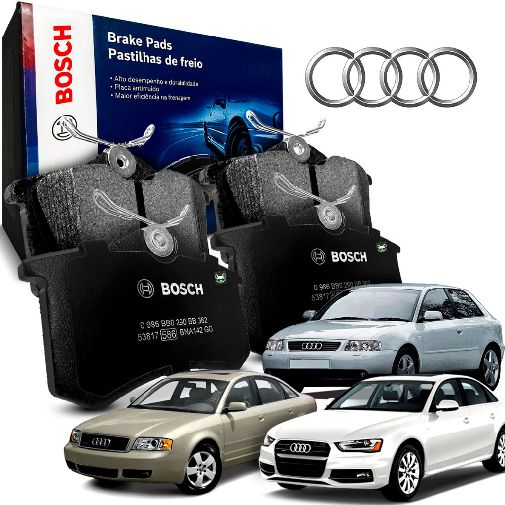 Jogo Pastilhas de Freio Traseiro Bosch Audi em Oferta na Shopee